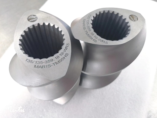 Model 223 41CrAlMo7 38CrMoAl Twin Screw Counter rotating Extruder for Petroleum and Performance