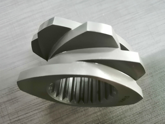 High Wear Twin Plastic Extruder Screw Elements With Vacuum Quenching Treatment Single Flight Shovel Segments