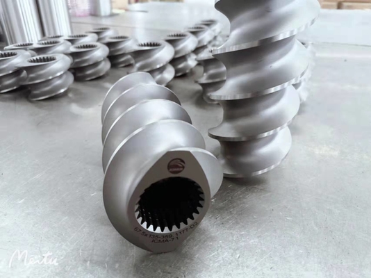 CTE Double Extruder 2 Flighted Thansfer 3 Flighted Screw Elements for Petrochemical Industry