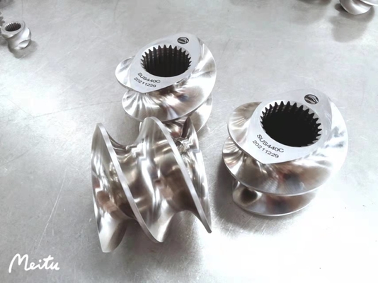 ZSE110 Extruder Screw Elements SUS440C Material For Fish Food / Snacks Extruder
