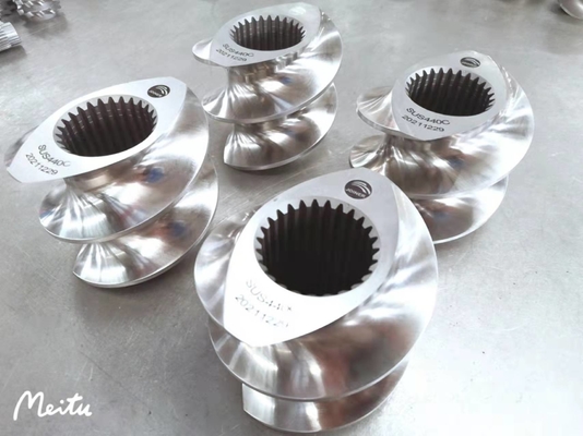 ZSE110 Extruder Screw Elements SUS440C Material For Fish Food / Snacks Extruder