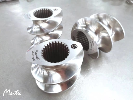 ZSE110 Extruder Screw Elements SUS440C Material For Fish Food / Snacks Extruder