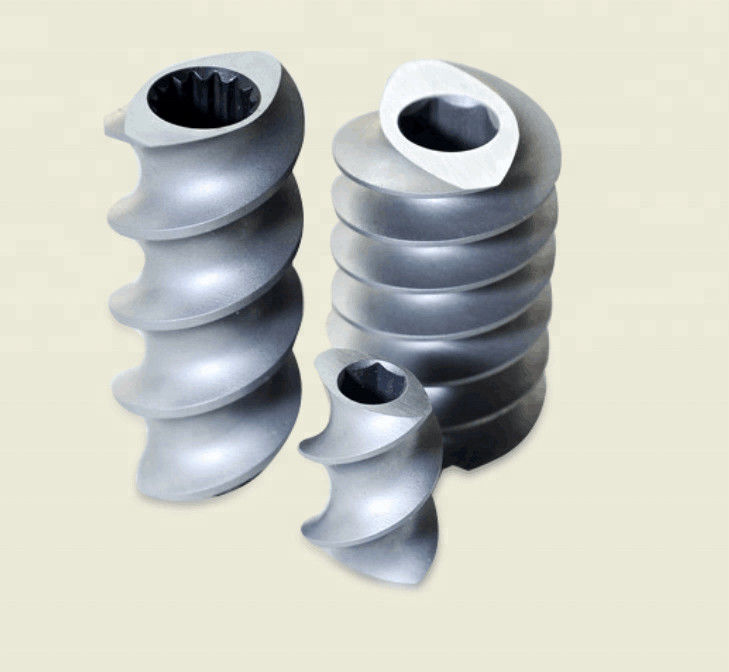 Anti Wear Twin Convey Screw Element CPM9V Material HRC58 - 62 Hardness