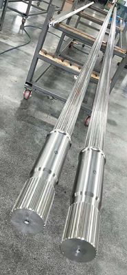 High Torque Large Diameter Involute Spline Twin Screw Extruder Shaft Used In Petrochemical Industry