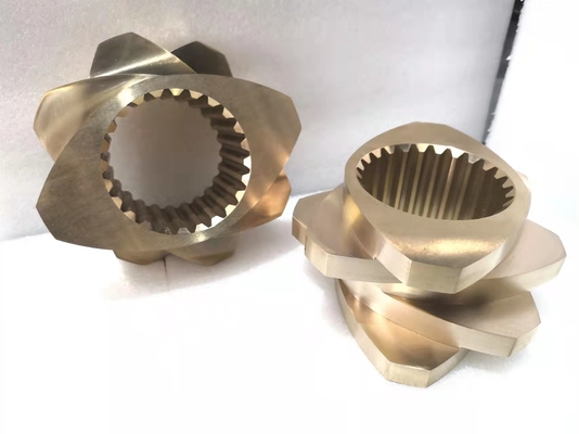 Diameter 150mm Extruder Machine Parts Screw Element Aluminium Bronze Material